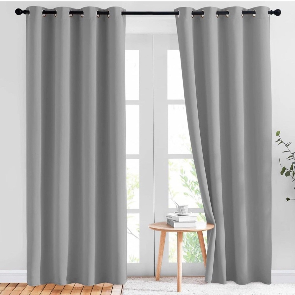 Amazon Gray Room Darkening Curtains